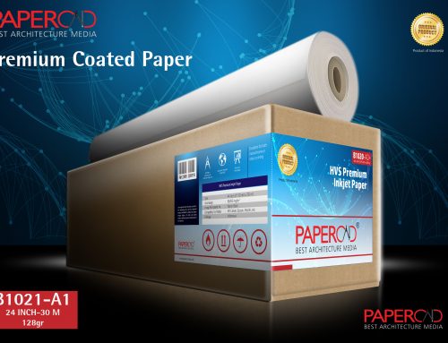 PAPERCAD Premium Coated Paper 128gr 24″ x 30m (A1)
